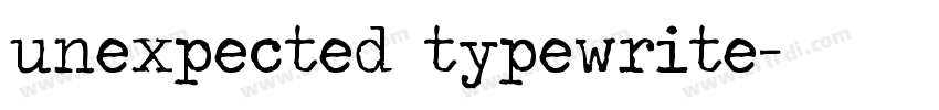 unexpected typewrite字体转换